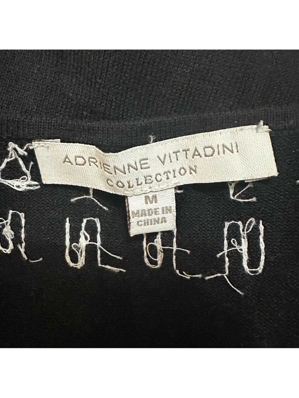 ADRIENNE VITTADINI BLACK & WHITE GEOMETRIC TANK TOP SIZE MEDIUM - Picture 8 of 9